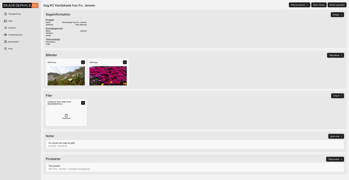 Skadeservice.nu screenshot